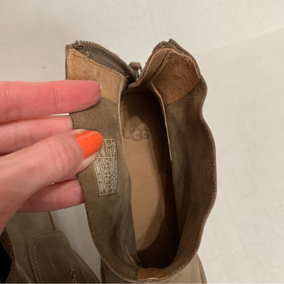 UGG Australia Women's Bandara Ankle Bootie Leather Sz 8 Mysterious Taupe 1095053 - Picture 11 of 11